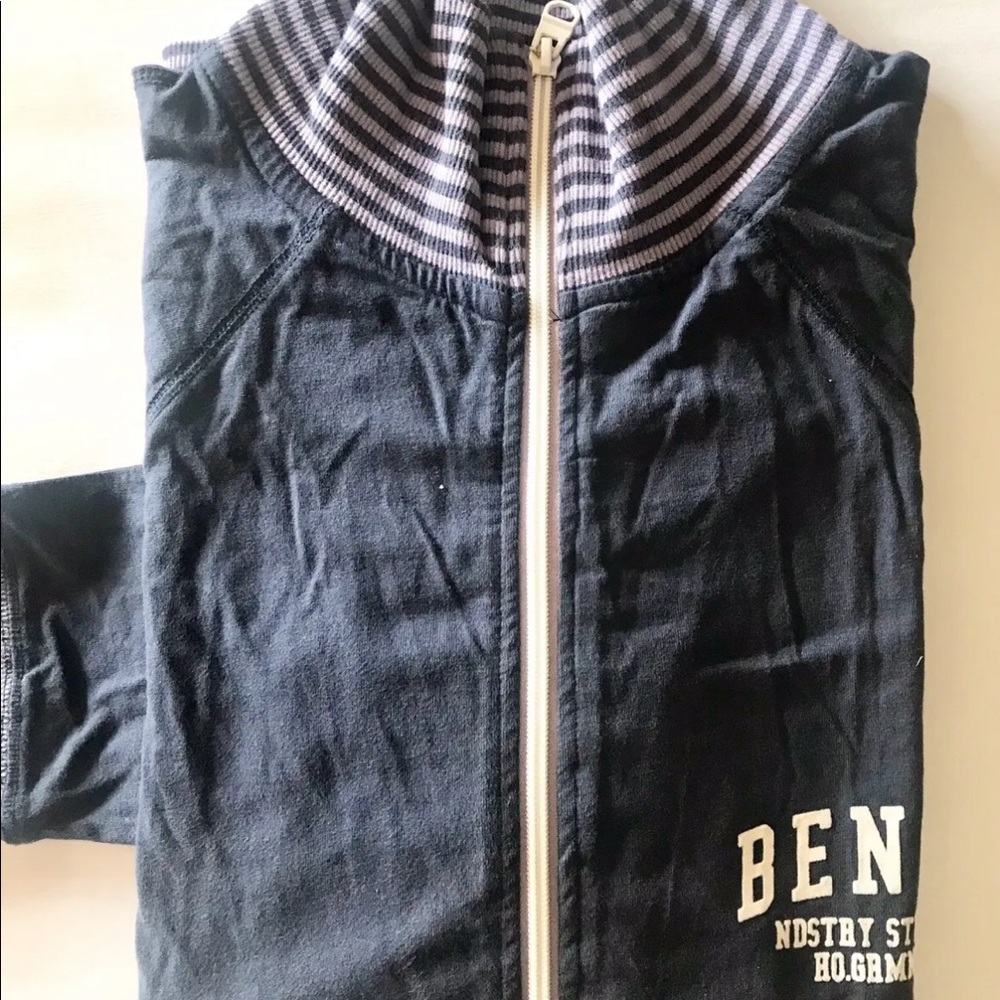 Bench Men’s Zip Up Sweatshirt Navy Blue M